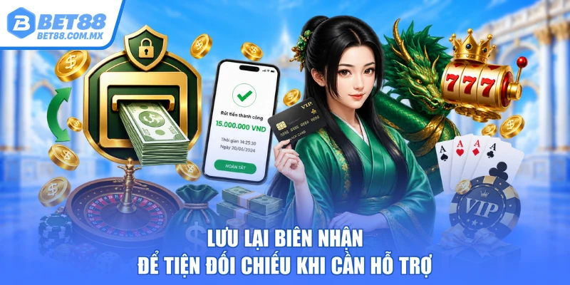 Lưu lại biên nhận để tiện đối chiếu khi cần hỗ trợ